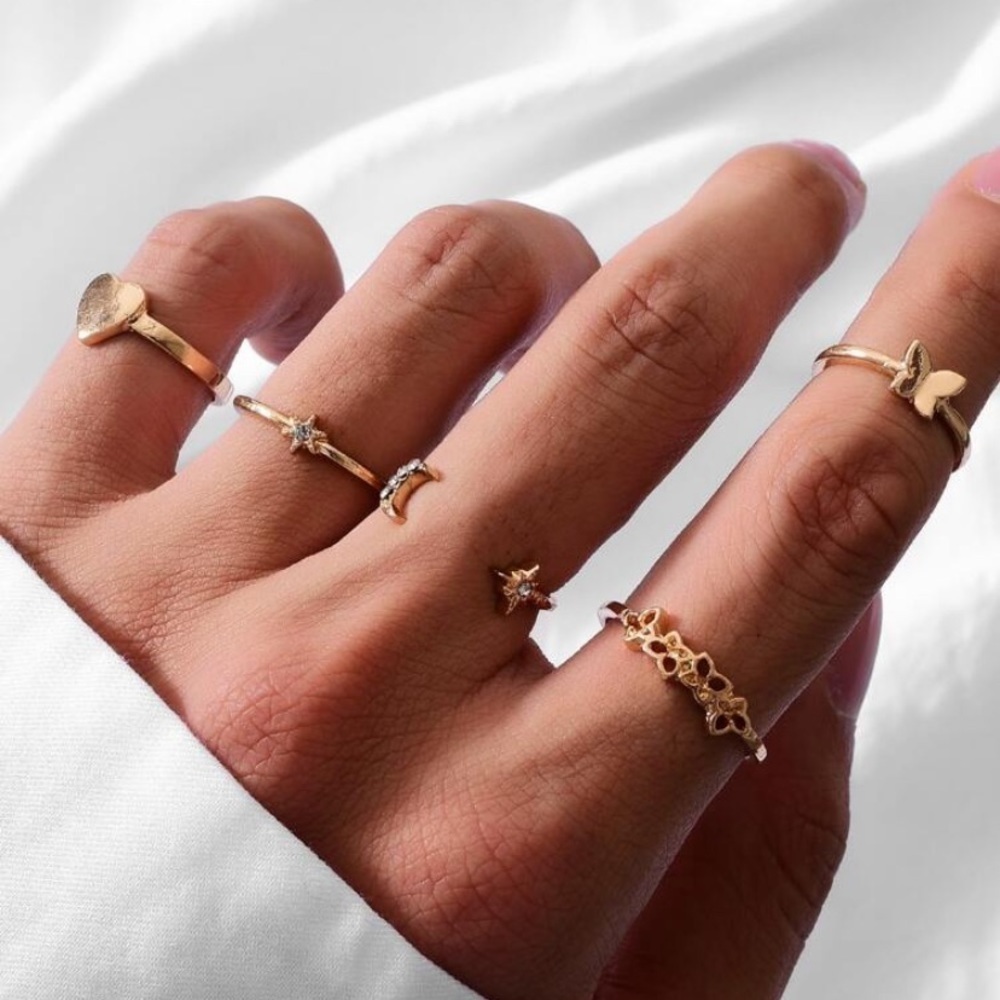 3/$30 5pc Heart Rings